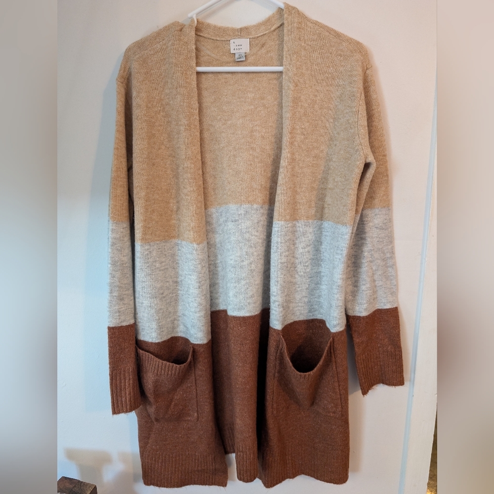 3 for $12 Clearance‎ A New Day Womens Cardigan Color Block Fall Sweater